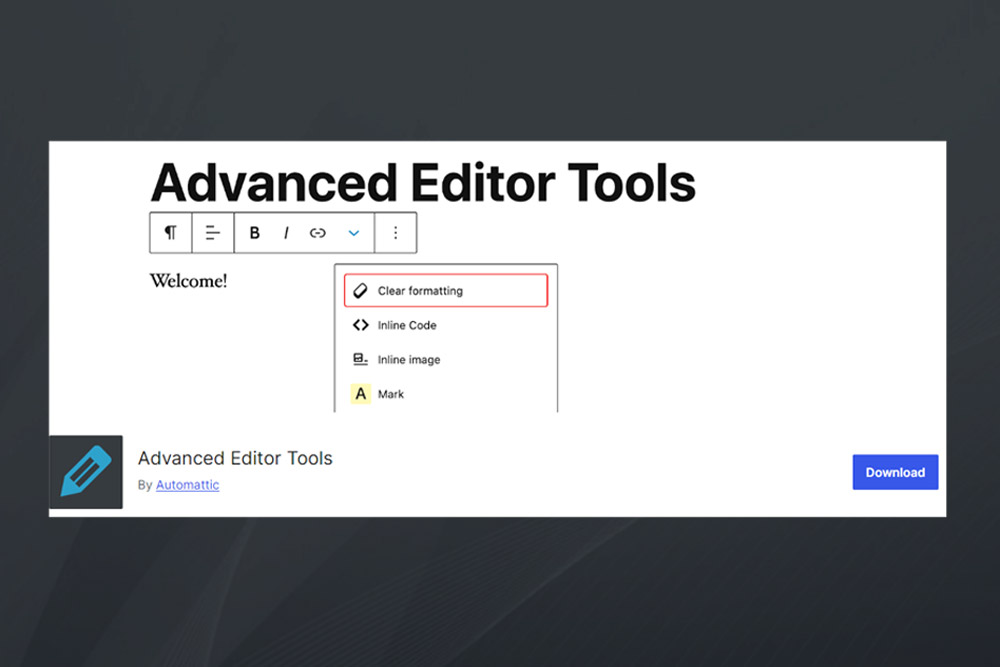 advanced editor