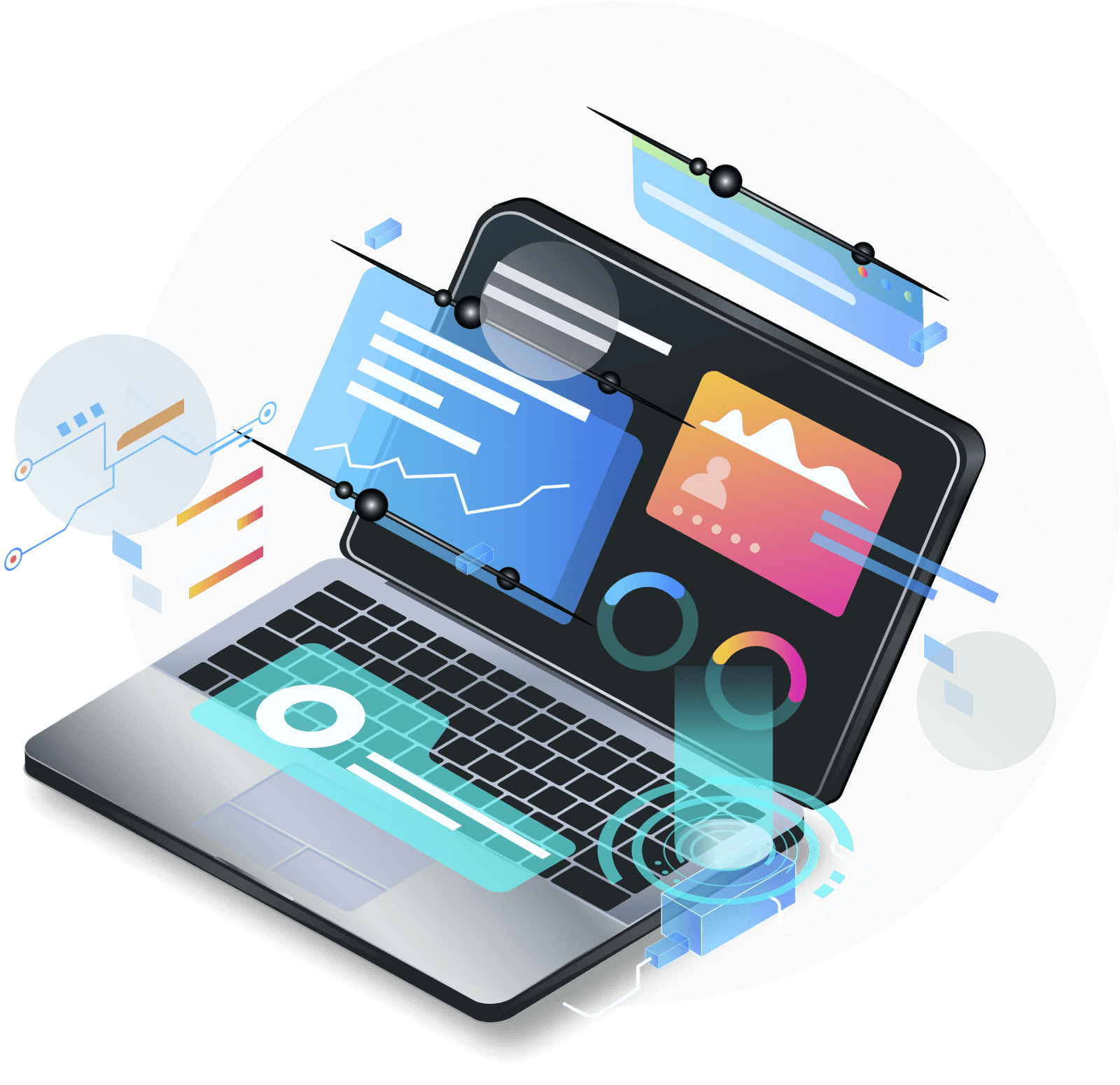 laptop it sector representative vector image.png
