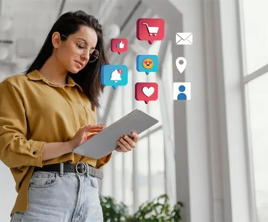 women typing on ipad social media marketing representative image.jpg